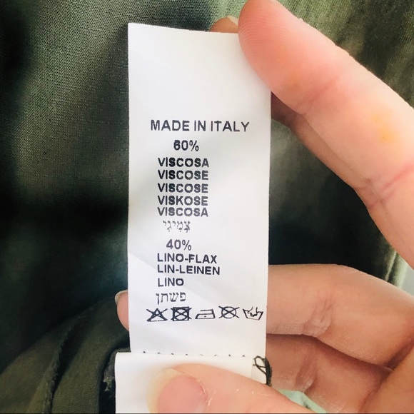 Pour Moi Italian Linen Blend  Green Oversized Dress - Women’s M - Picture 2 of 6